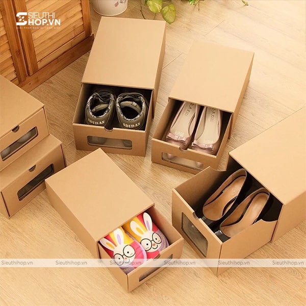 In hộp giấy đựng giày nam nữ