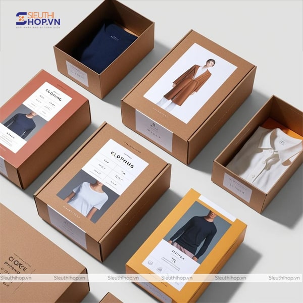 In hộp giấy đựng quần áo thời trang nam nữ