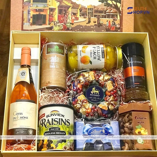 In hộp giấy đựng quà tết sẵn 2021